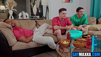 Freeuse Gay Threesome & Football Watching thumbnail