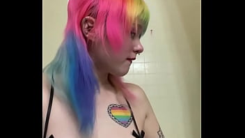 Slut whore cleans and teases