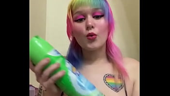 Slut whore cleans and teases