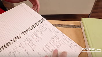 Stepson gets handson help from his busty teacher stepmom