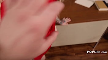 Stepson gets handson help from his busty teacher stepmom