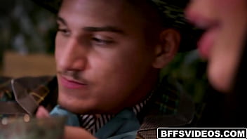 Victor pleases 3 teen twats