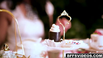 Victor pleases 3 teen twats