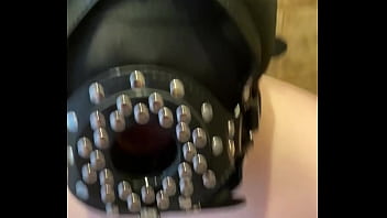 Chubby gothic whore takes her daddys’ fat cock and drinks his piss whilst tied up and blindfolded