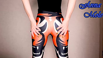 Pawg in shorts and leggings for yoga twirls her big elastic ass right in front of your nose video selection