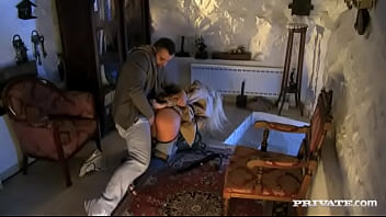 Laura crystal gets her booty kissed and bit before she rides a dick