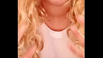 Pov roleplay vídeo call with your latina virtual girlfriend wants sex blonde dress small tits