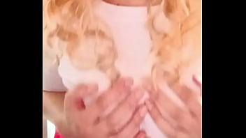 Pov roleplay vídeo call with your latina virtual girlfriend wants sex blonde dress small tits