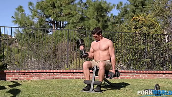 Tone that muscle busty blonde stuffed by strong stud