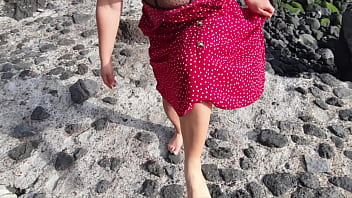 Free sex education from my seductive stepmom on a public beach