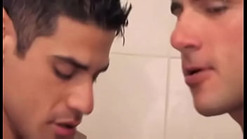 Gay shower threesome