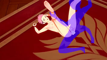 Jujutsu Kaisen Yaoi Yuji Itadori Footjob & Bareback Creampie thumbnail