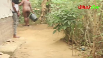 My landlord daughter bathing outside and ended up with doggystyle hardcore