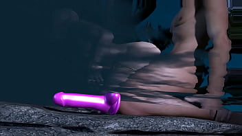 Sexy blonde high elf has sex in the lake