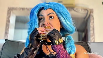 Jinx Cosplay Eating Mcdonald’s With Burps And Belly Noises thumbnail