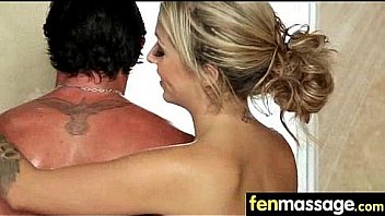 Cute teen babe fantasy fucking on massage table 7