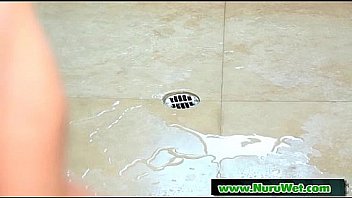 Nuru massage with nuru gel and wet blowjob video 09
