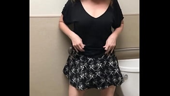 Brunette milf pissing & teasing you with sexy butt