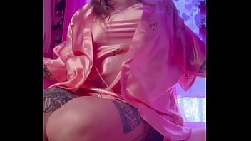 Pink plaid and silver heels