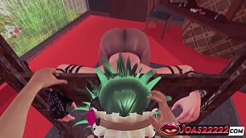 3d animation of hot tatsumaki with huge boobs in pantyhose bondage mouth fuck titfuck with tongue licking and handjob service leading to massive cum a lot of sperm