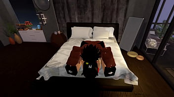 Black cock dominates futa in roblox