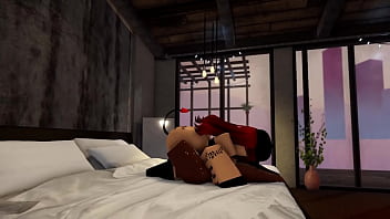 Black cock dominates futa in roblox