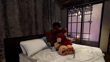 Black cock dominates futa in roblox