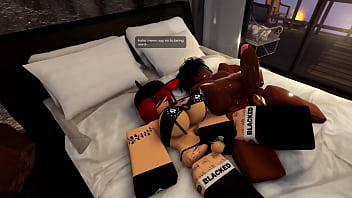 Black cock dominates futa in roblox