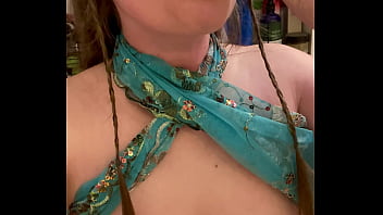 Elf sucks her own pee from toilet paper