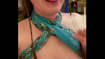 Elf sucks her own pee from toilet paper