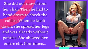 Blonde fucks at work