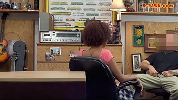 Busty ebony railed by horny pawn keeper