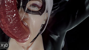 Venom destroza el ano de black cat