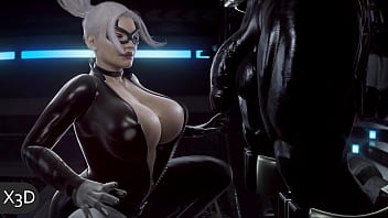 Venom destroza el ano de black cat