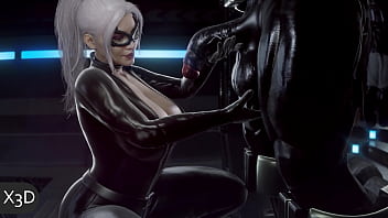 Venom destroza el ano de black cat