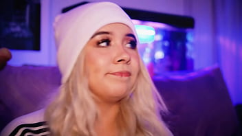 Beautiful college girl sucks cock and strokes with great passion