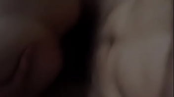 Hubby squeezes wife's ass as he pounds her