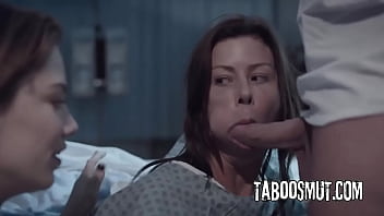 Scared busty milf and teen fucked by the hospital staff