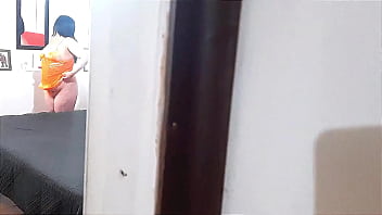 My husband's friend was doing repairs at home he was watching me and came in unexpectedly to fuck