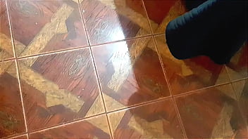 My husband's friend was doing repairs at home he was watching me and came in unexpectedly to fuck