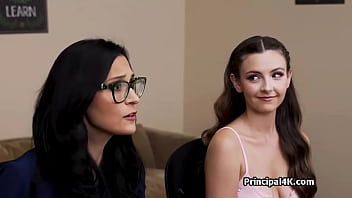 Principals big dick gets two mouths to feast on