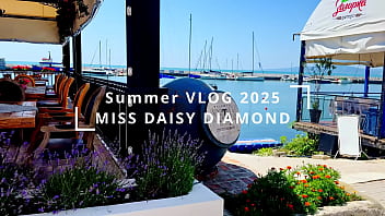 Visiting a castle in beatiful sea promenade town holiday vlog