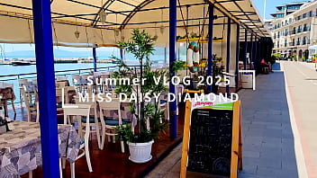 Visiting a castle in beatiful sea promenade town holiday vlog