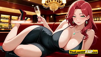 Cuckold boss’s trophy lace thong soaked counter pounded & womb filled in marble bathroom