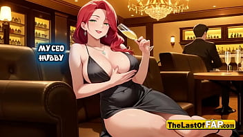 Cuckold boss’s trophy lace thong soaked counter pounded & womb filled in marble bathroom