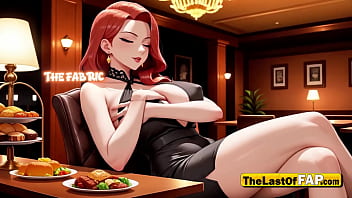 Cuckold boss’s trophy lace thong soaked counter pounded & womb filled in marble bathroom