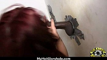 Ebony sloppy gloryhole blowjob 9