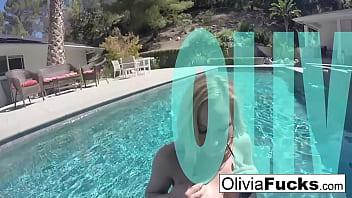 Sexy blonde masturbates