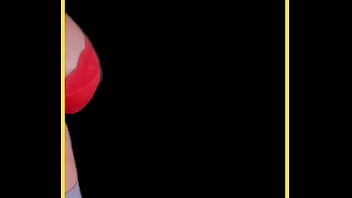 Milf wears red lace lingerie