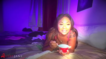 Eating my anal creampie ice cream after he busts deep in my ass